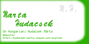 marta hudacsek business card