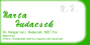 marta hudacsek business card